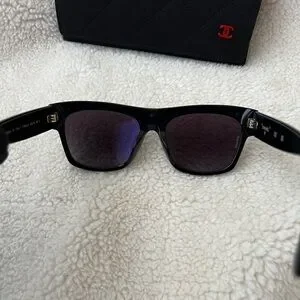 Auth Chanel 71505 Gold Metal CC Logo Black Square Sunglasses- Rare CHANEL | Accessories | Auth Chanel 755 Gold Metal Cc Logo  main image 4